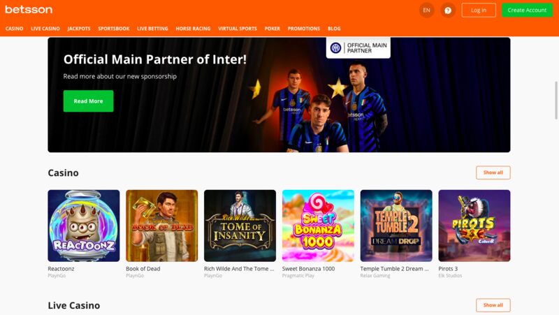 About Betsson Casino