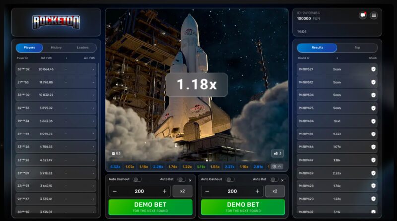 Play Rocketon by Galaxsys: one of the best crash slots in casinos