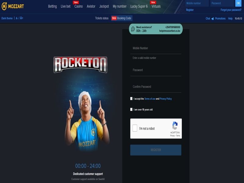 How to register at Mozzartbet Casino