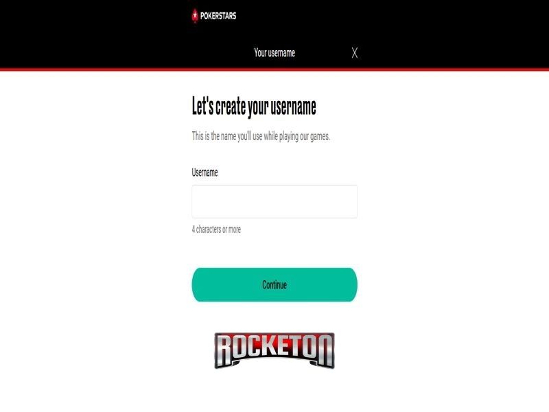 Registration at PokerStars Casino