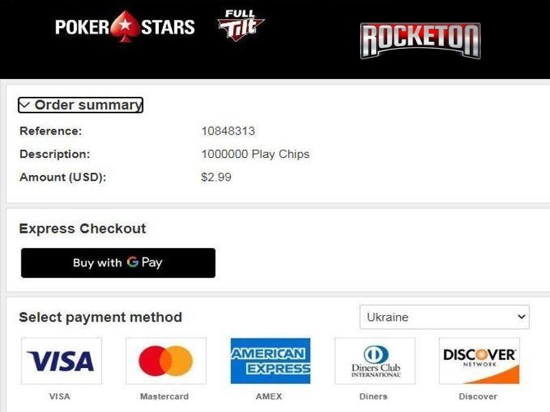 Deposit to PokerStars Casino